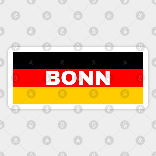 Bonn City in German Flag Sticker by aybe7elf